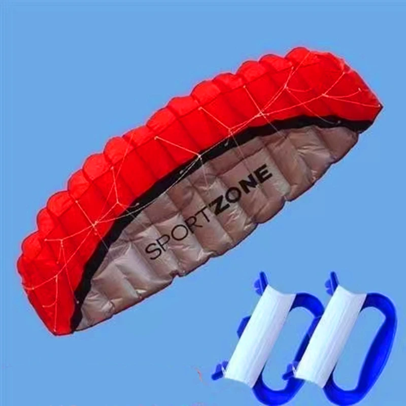 Große 250 cm große Sportdrachen, die Dual-Line-Power-Drachen fliegen, Outdoor-Spielzeug, Strand-Drachenbrett, Winddrachen, Spielzeug, Kitesurfen, Ripstop-Nylon