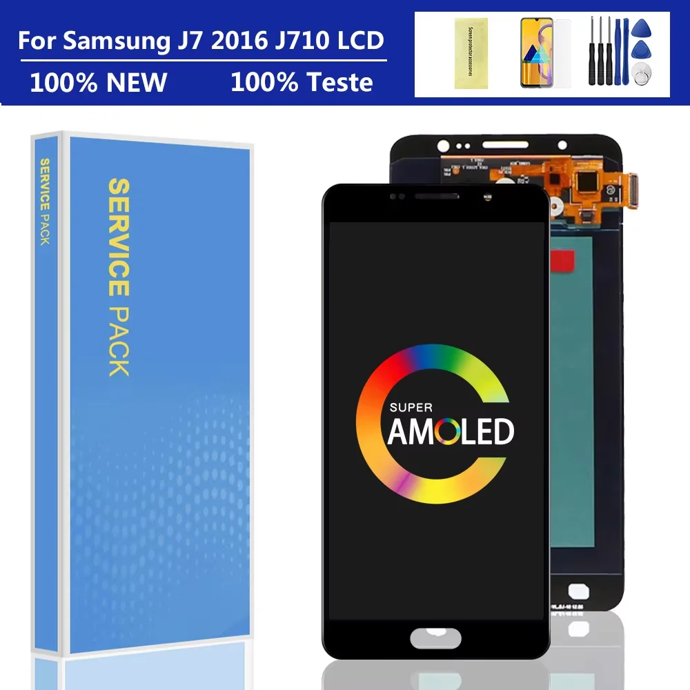 OLED / TFT J710 LCD For Samsung J7 2016 Display SM-J710FN J710F J710M J710Y LCD Touch Screen Digitizer Assembly