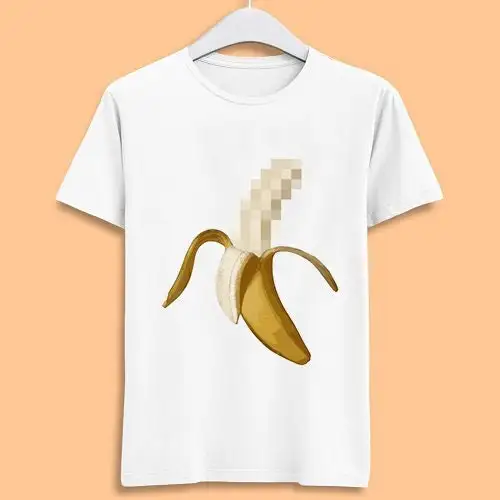 Dirty Censored Peeled Banana Adult Cool Music Fashion Top Retro T Shirt 7105