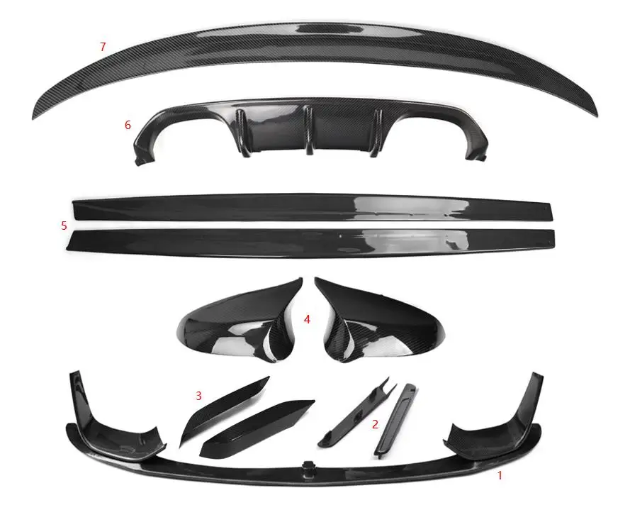 

STLFCarbon Fiber Body Kits for BMWs M3 M4 F80 F82 F83 2014-2019 M Performance Style Front Lip Splitter Diffuser Side Skirt Spoi
