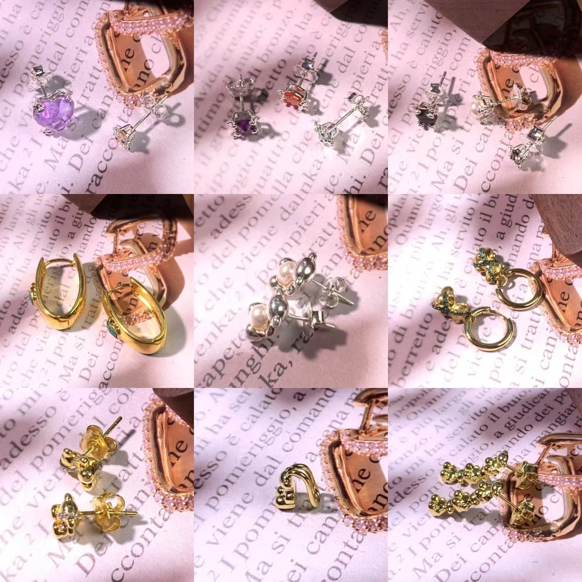 

Jewelry earrings and earrings set with gemstones are small and exquisite S925 sterling silver, creating exclusive women's jewelr