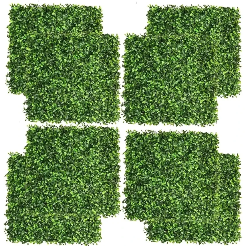 25 CM Artificial Eucalyptus Hedge Wall Panel Garden Artificial Vertical Garden Fake Plant Grass Boxwood  Wedding Decor