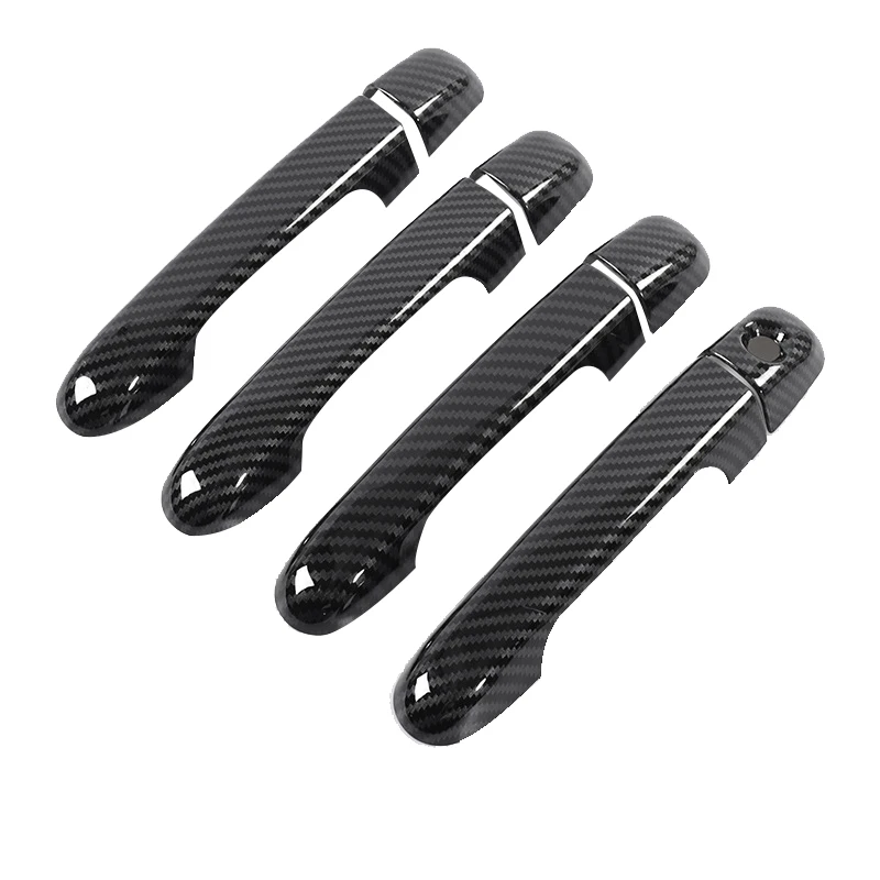 For Hyundai Elantra 2007 2008 2009 2010 Carbon Fiber Outside Exterior Outer Side Door Handle Protector Cover Trim