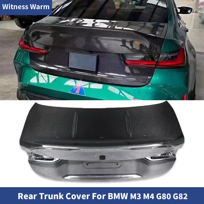 

Задняя крышка багажника из углеродного волокна, крышка капота для BMW M4 G82 M3 G80 2020-2024, 2-дверная, 4-дверная