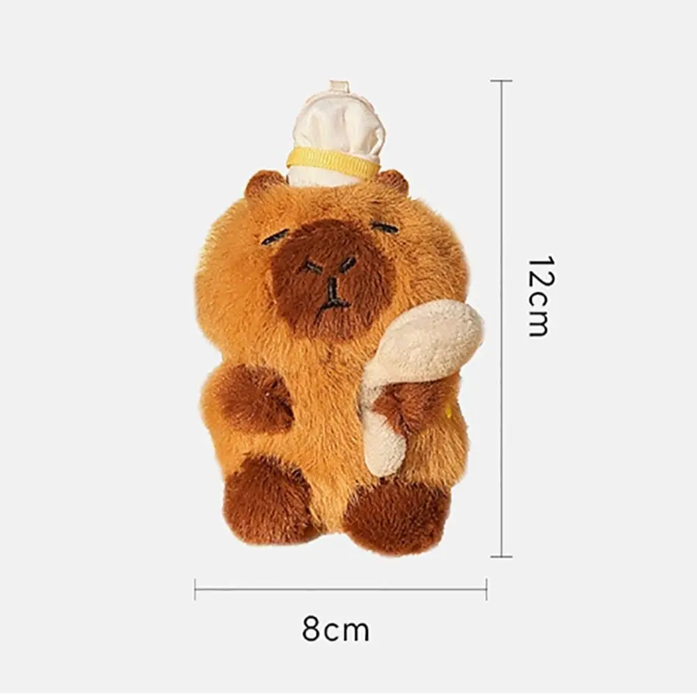 Cute Plush Capybara Plush Keychain Brown Cartoon Bag Pendant Fluffty Animals Keyring Birthday Gift