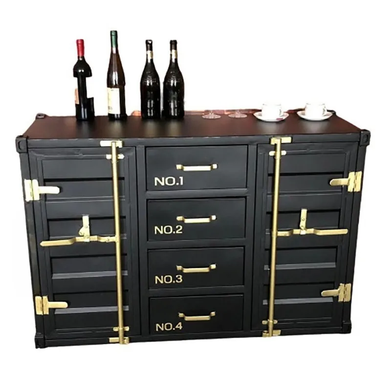 Lockers Industrial wind iron cabinets Personalized tea cabinets Bar grocery boxes Old hotel dining side cabinets