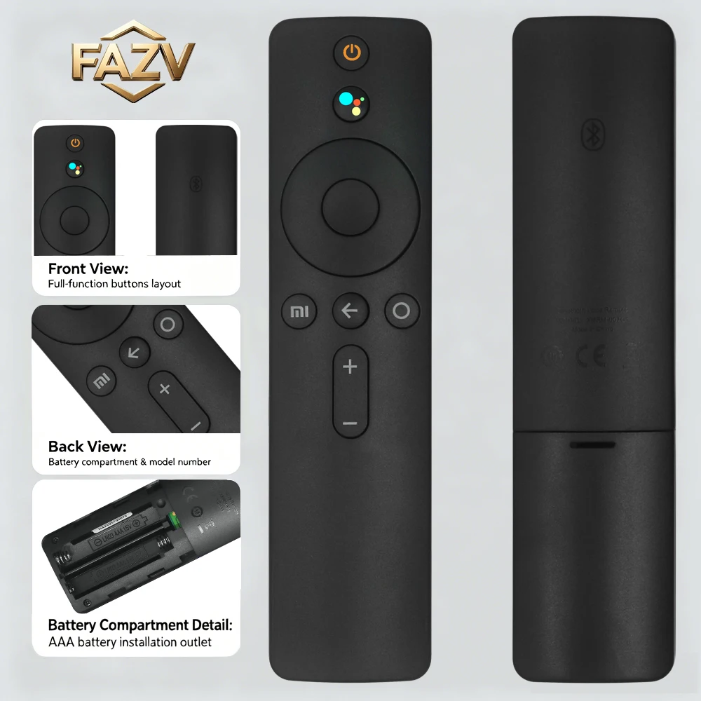 FAZV Voice Remote Control for Xiaomi TV 4S L55M5-5ARU & TV 4A Google XMRM-007