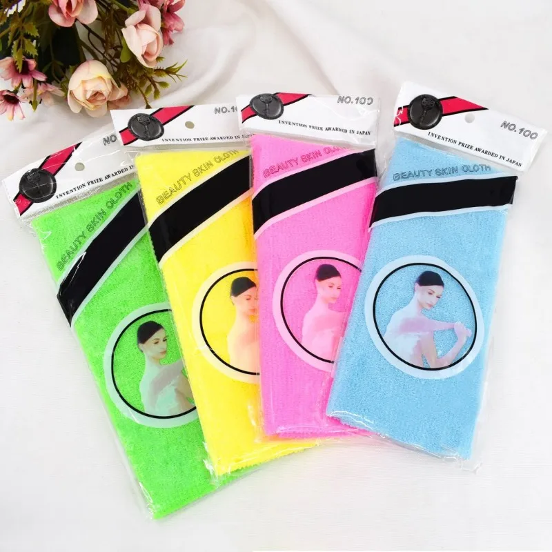 4 pcs beauty skin exfoliating cloth washcloth japanese body wash towel nylon bath towel skin polishing towel