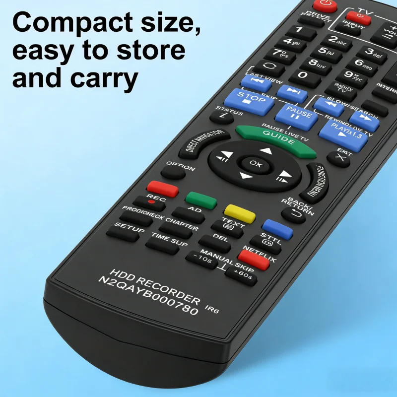 

Replacement Remote Control N2QAYB000780 for Panasonic Blu-Ray DVD Recorder, High-Quality Replacement Parts