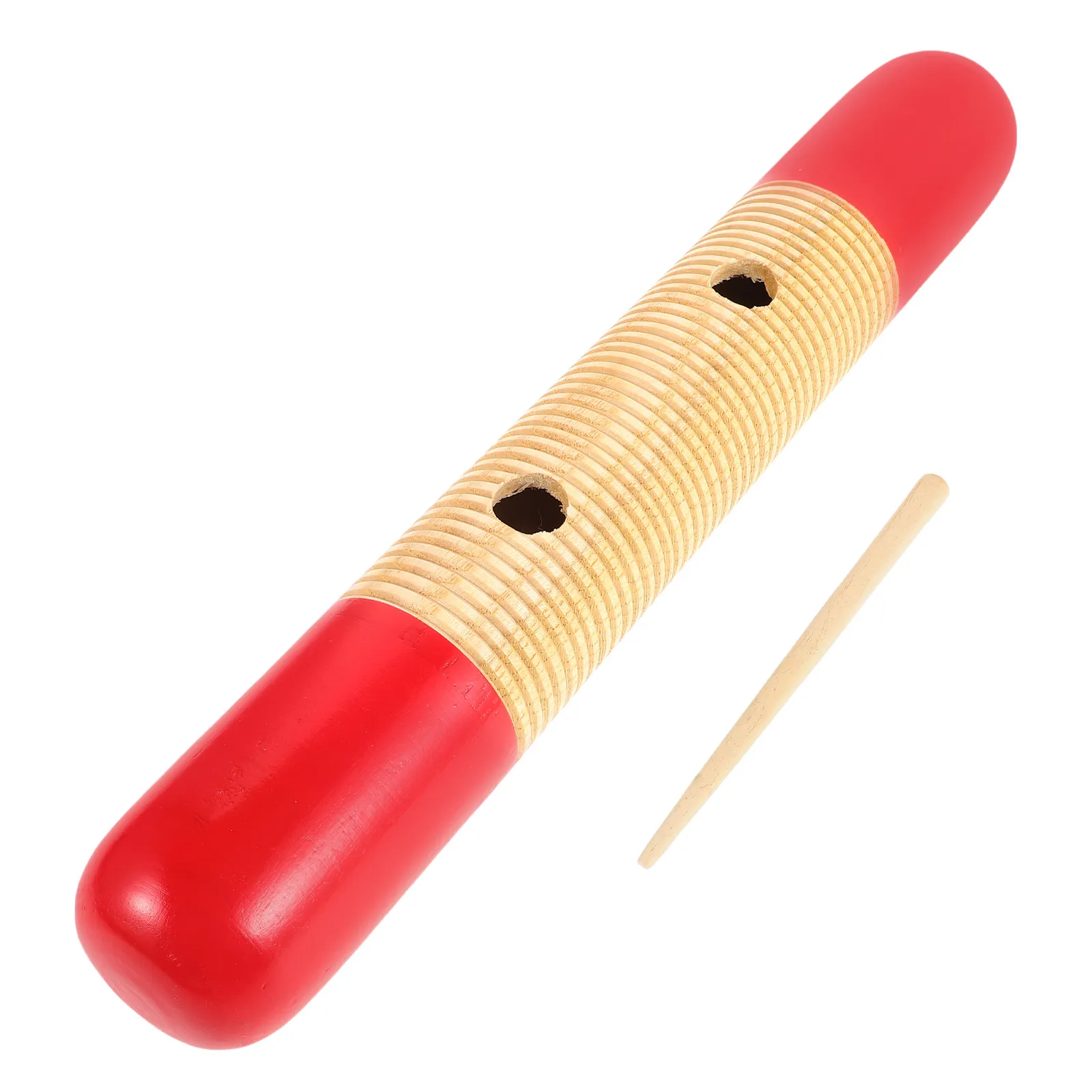 Orff Percussion Frog Guiro Wooden Tube Fish Shape Educational Music Instrument for Use Guiro with Rhythm Sticks