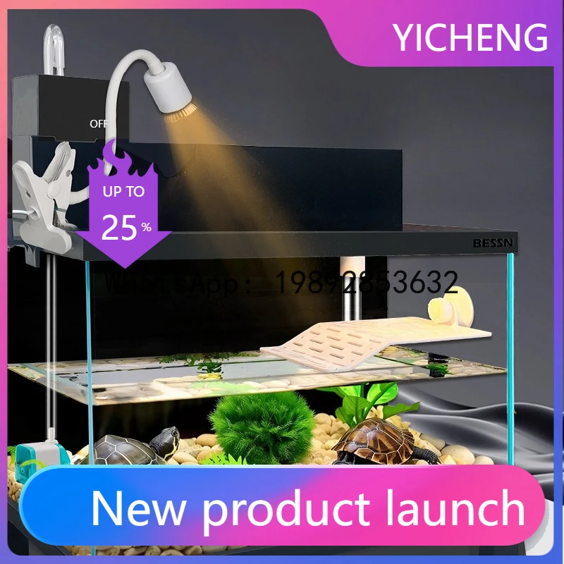 

Turtle tank ultra-white glass for home bottom drainage ecological turtle landscaping turtle tank with terrace feeding tank