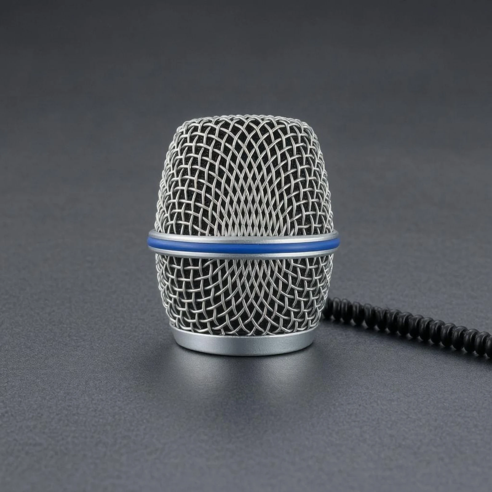 tampa-de-malha-de-substituicao-para-microfone-de-mao-com-faixa-azul-e-acento-azul-acessorio-de-Audio-em-formato-de-cupula