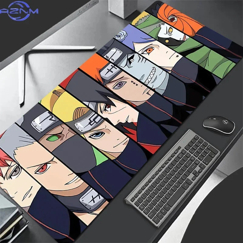 Red Black Anime Group XXL Desk Mat Non Slip Rubber Large Gaming Mouse Pad Lock Edge Keyboard Table Mat
