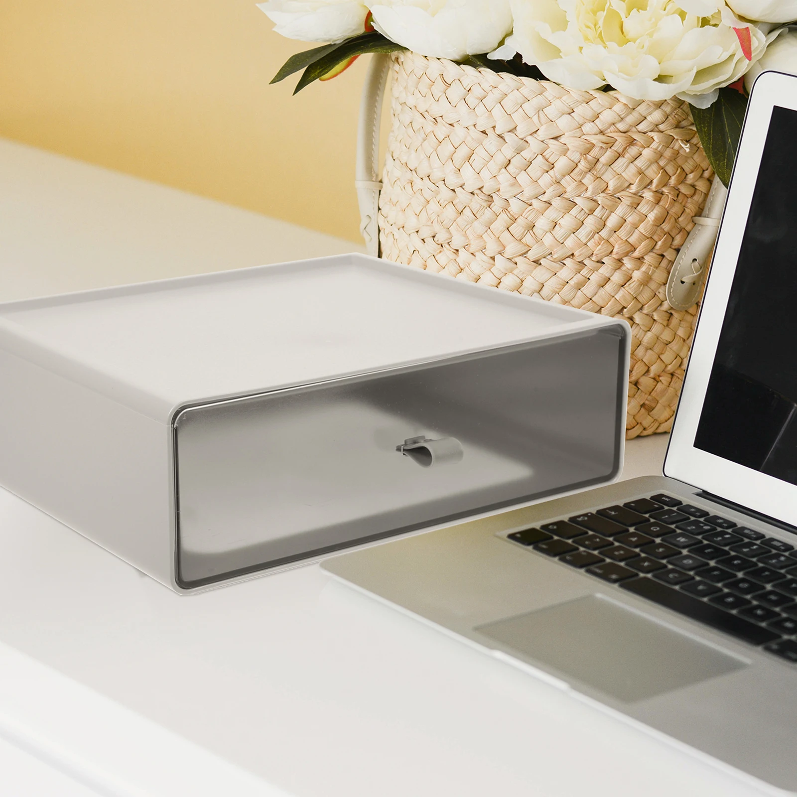 

Practical Desk ganizer Storage Box ABS Material Lightweight Home Office Use Efficient Structure Solution