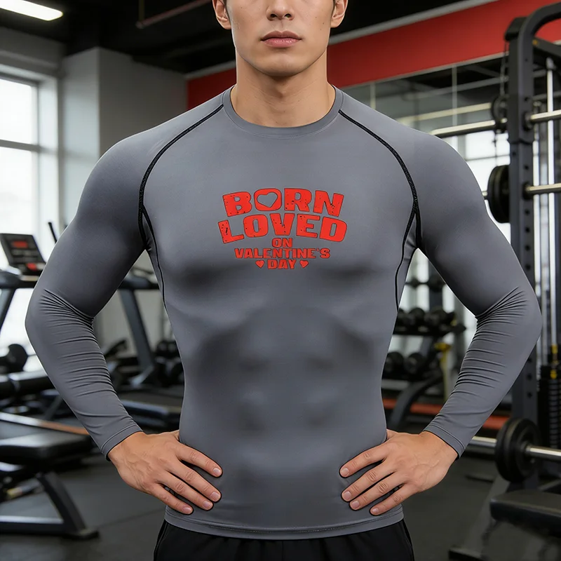 تي شيرت للياقة البدنية مريح للرجال، قميص علوي مناسب للتنفس، أكمام رياضية قابلة للتمدد، بدلة لياقة بدنية مرنة للتدريب #3