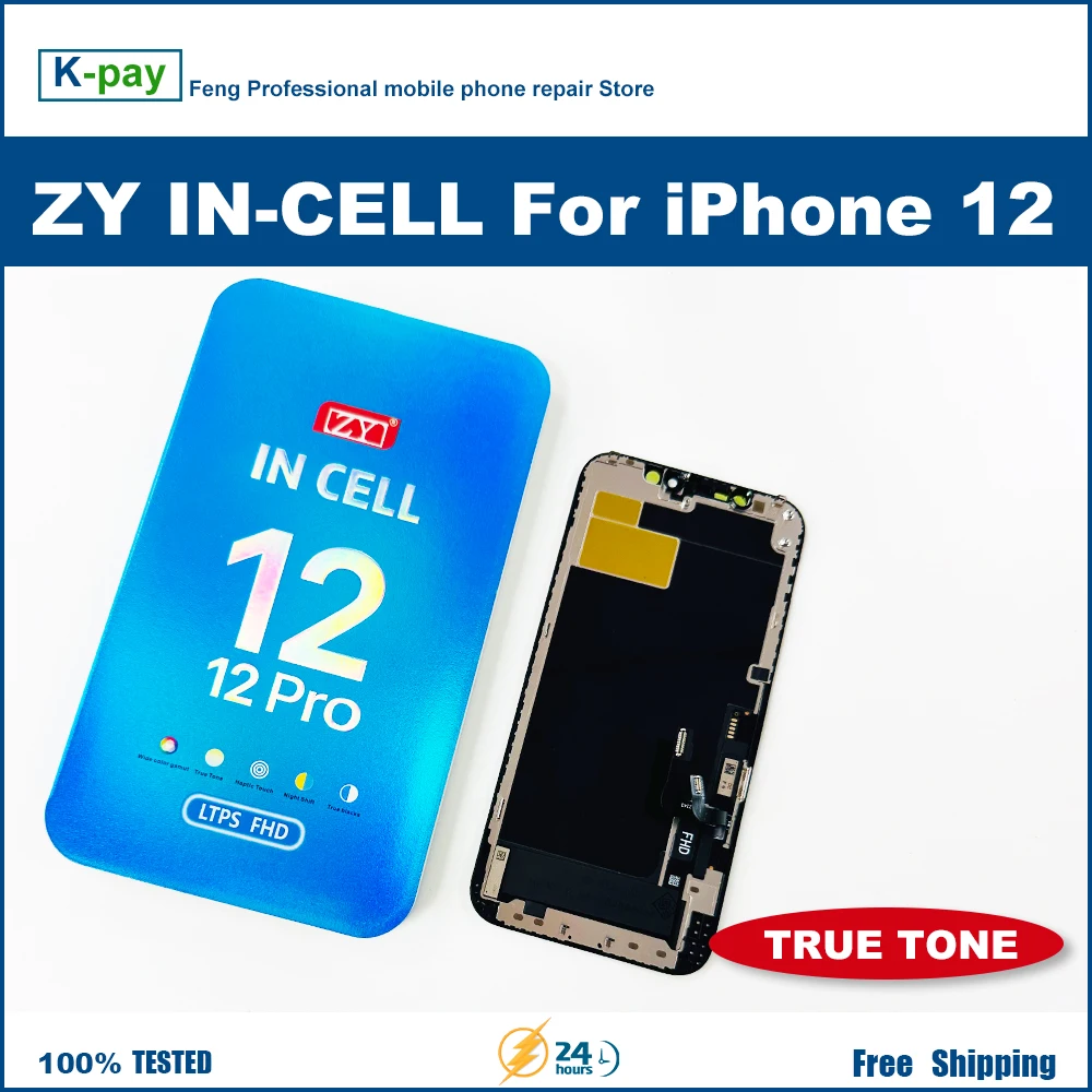 ZY IN-CELL LCD Display Touch Screen Digitizer For iPhone 12 Assembly Tested No Dead Pixel Replacement LCDs