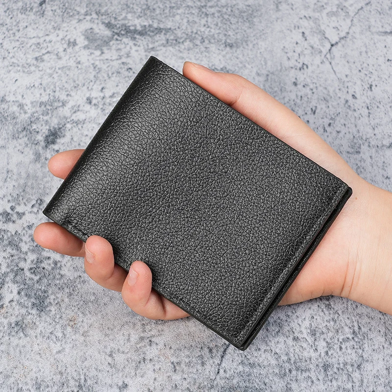 Neue grenzüberschreitende Versorgung PU-Wechsel-Geldbörse Brieftasche Herren kurze Multi-Karten-Geldbörse mit großer Kapazität Fabrikgroßhandel