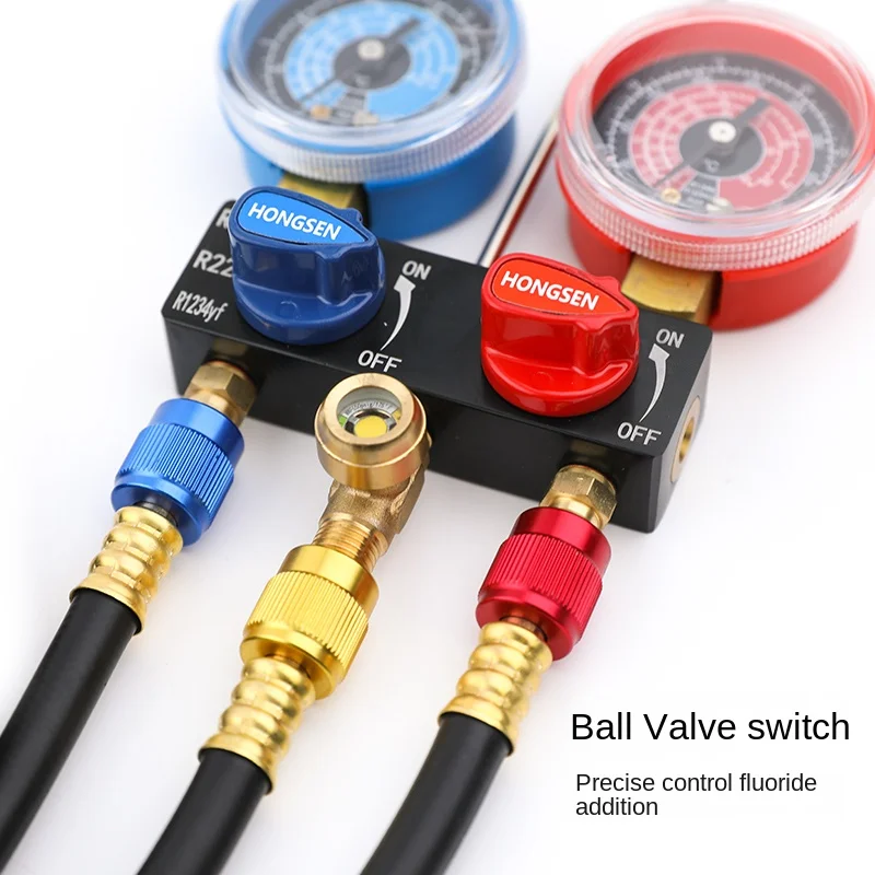 M01-134-A Automotive Fluorine Meter M02-410-22 Air Conditioning Refrigerant Ball Valve Snow Refrigerant Meter