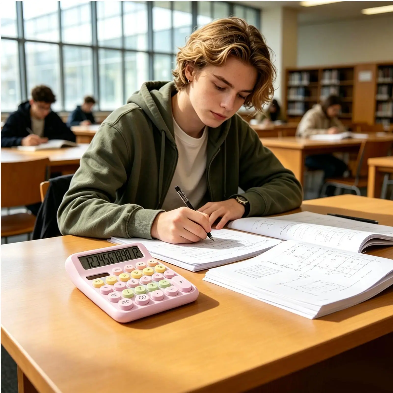 Kids Calculator 12 Digits Solar Cute Colorful Counter Stylish Office Calculators For Desk Home School Classroom College Work
