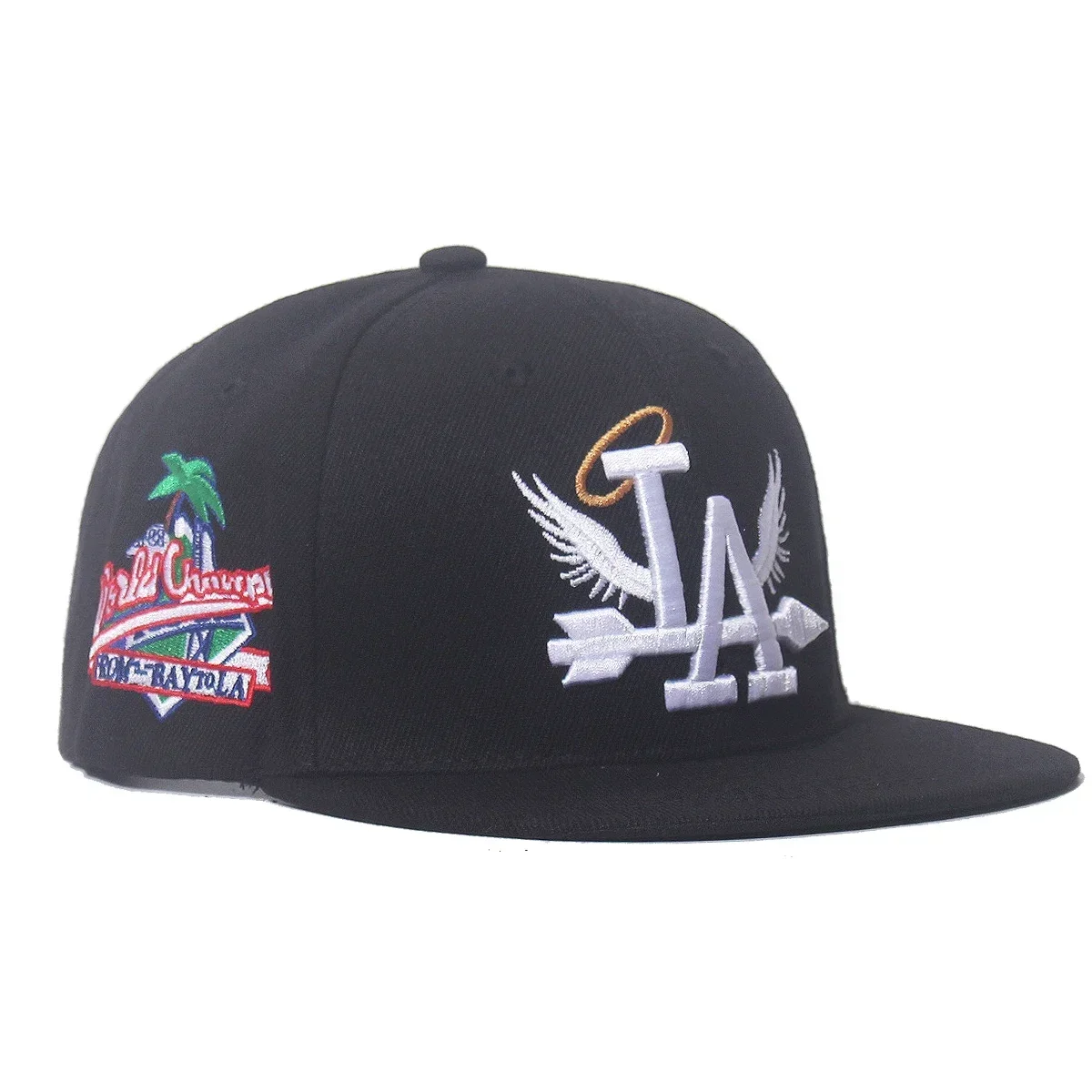 2024 جديد إلكتروني الجناح الجانب شجرة جوز الهند التطريز عالية الجودة الشارع الراب الهيب هوب قبعة بيسبول للرجال والنساء