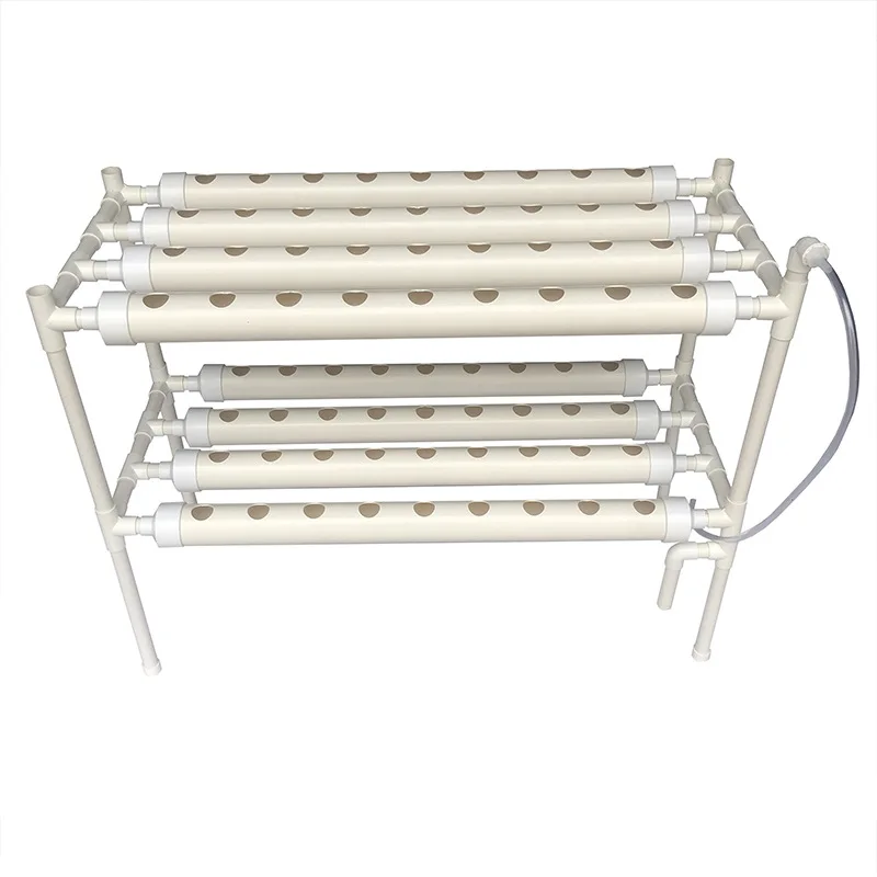 Garden System Hydroponic New 2-Layer 8-Tube 72-Hole Family Balcony Hydroponics Kit Vegetable Vertical Grower Planter Equipment