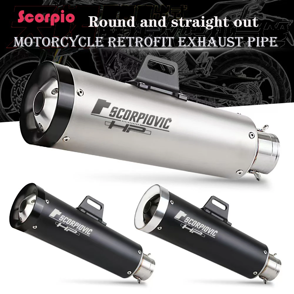 

51mm motorcycle Scorpion exhaust pipe exhaust for Spring Breeze 250SR Non-pole 300 NINJA400 Z900 TRK502 DUKE390 exhaust pipe