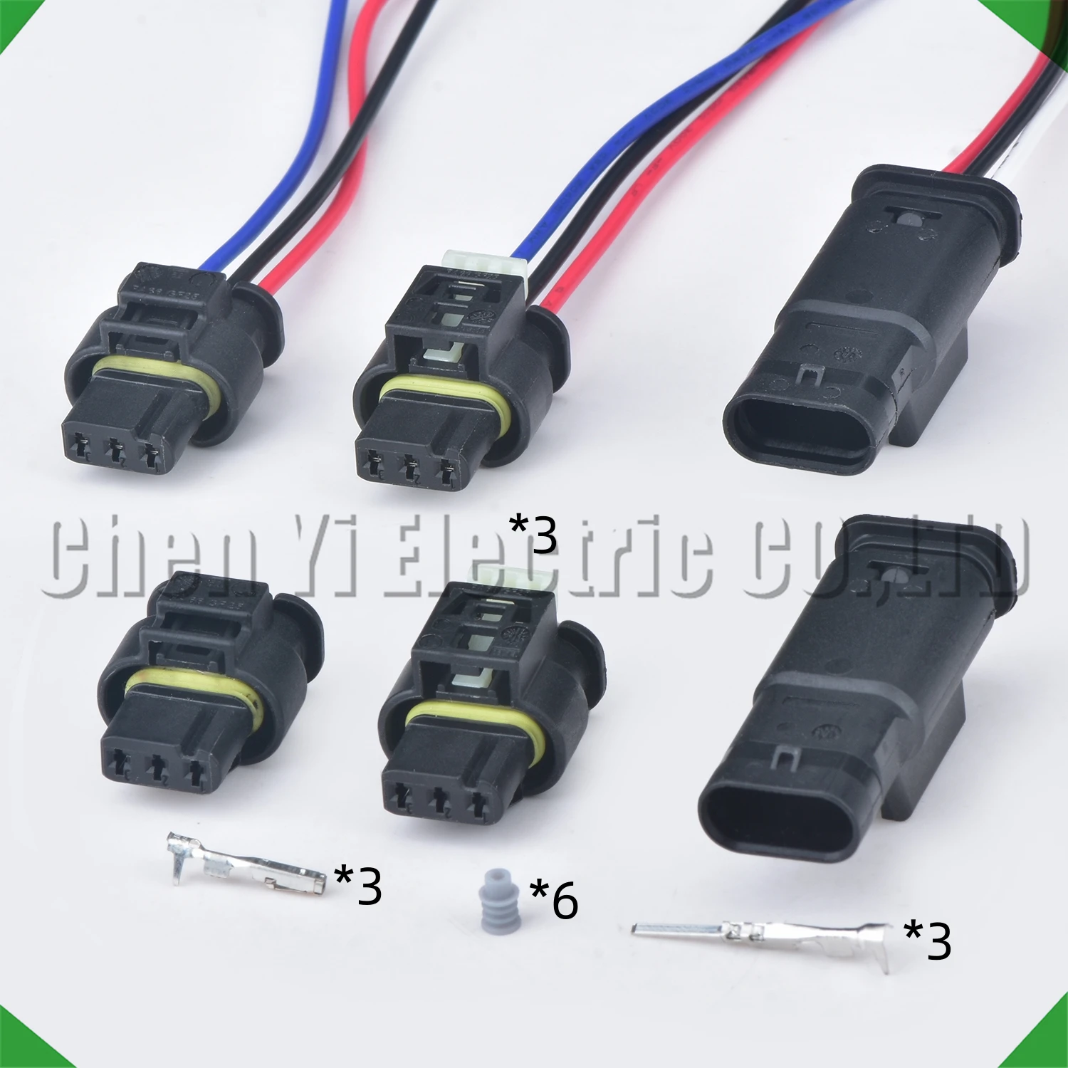 3 Pin Automotive Connectors Reverse radar probe electric eye Wire harness Plug 805-121-521 7615490-03 872-858-541 3C0973203