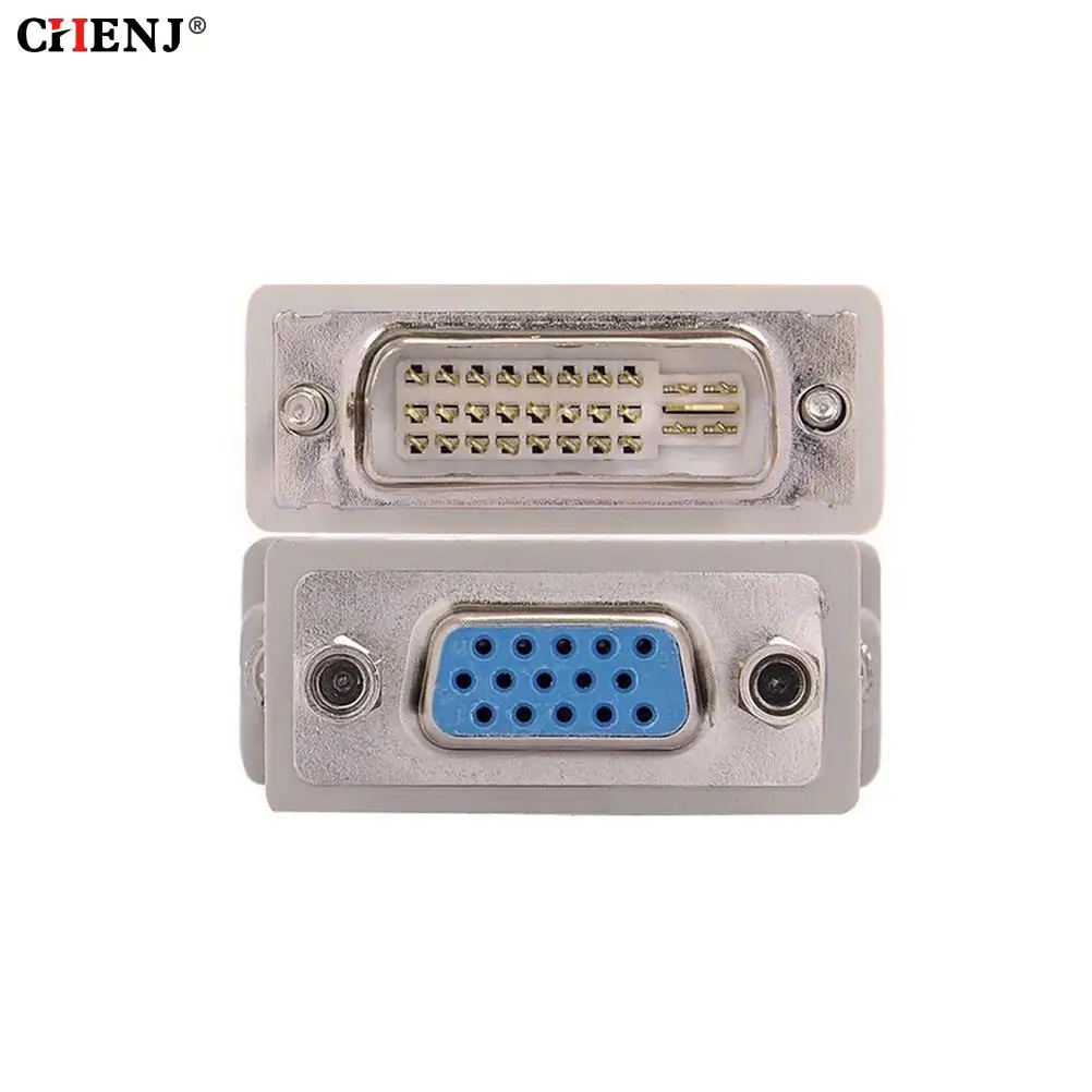 1pc DVI D Male To VGA Female Socket Adapter Converter VGA To DVI/24+1 Pin Male To VGA Female Adapter Converter