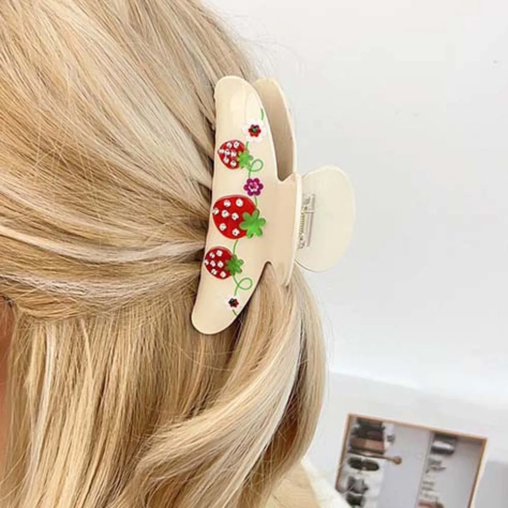 

Радужные стразы, инкрустация, коготь для волос, цветок, корейский стиль, женский зажим в виде акулы, водостойкий элегантный акриловый коготь для волос, путешествия