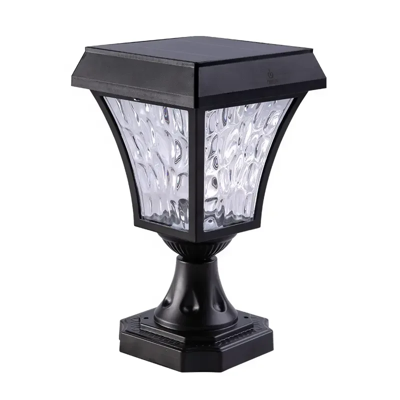 Outdoor Water Proof  Solar Pillar Light Solar Powered Garden Aluminium Solar Led Pillar Light For Night Cars Gate