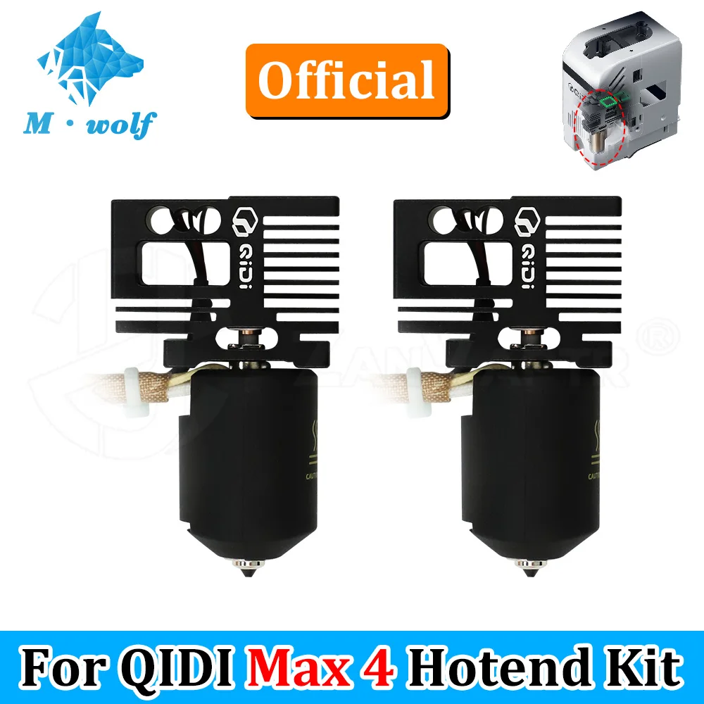 

High Temperature Bimetal Hot End Assembly High Flow Nozzle Kit for QIDI MAX4 3D Printer Original Spare Part