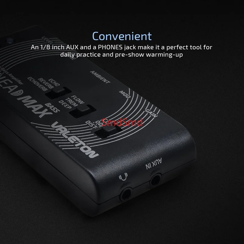 RH-101  Max Bass USB Chargable Portable Pocket Bass Headphone Amp Carry-On Bedroom Plug-In Multi-Effects