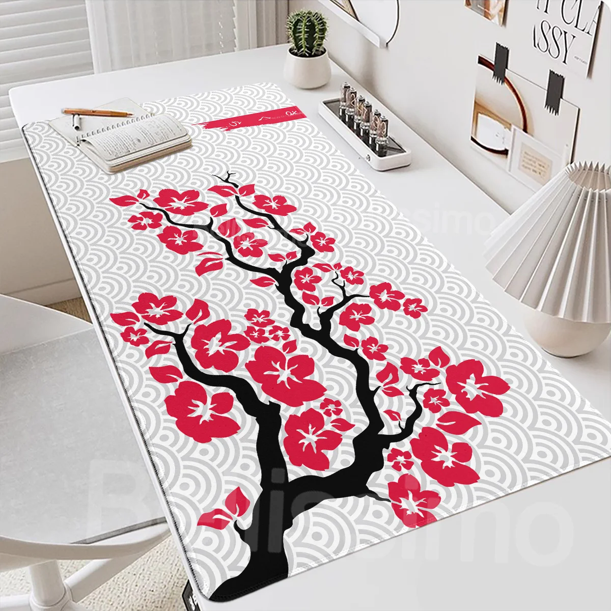 Hot Sale Pretty Sakura Desk Mat HD Printing Lock Edge Natural Rubber Mouse Pad Large Size Gaming Table Mat Playmat Gift MousePad