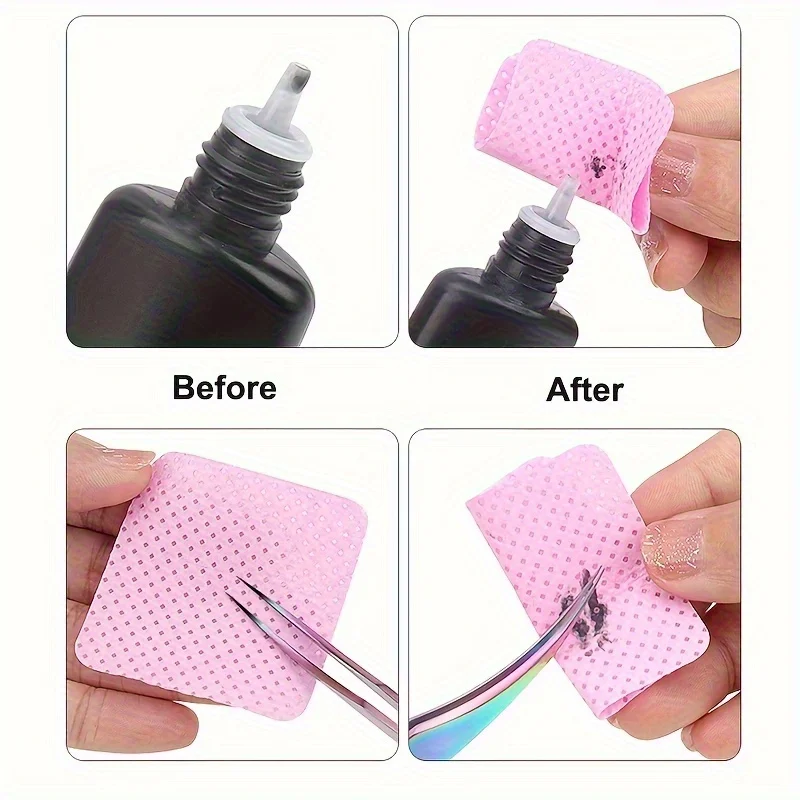 20/50/100/300/1000pcs Lint-ฟรีผ้าเช็ดทําความสะอาดเล็บเจลทําความสะอาดเนื้อเยื่อเล็บ Remover Pads สําหรับเล็บความงามทําความสะอาดเครื่องมือ