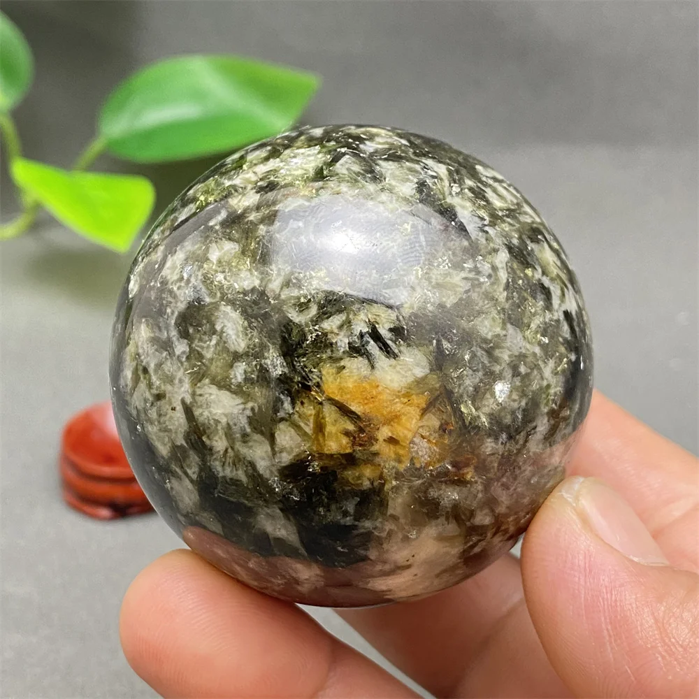

Natural Green Tourmaline Crystal Ball Hand Polished Magic Ball Witchcraft Sacrifice Home Decoration