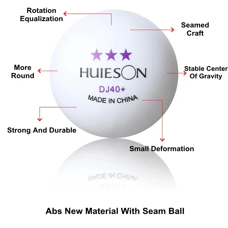 Huieson-pelotas de Ping Pong profesionales, pelotas de tenis de mesa de 3 estrellas, ABS, DJ40 + 2,8G, 40MM, para entrenamiento y competición de Club