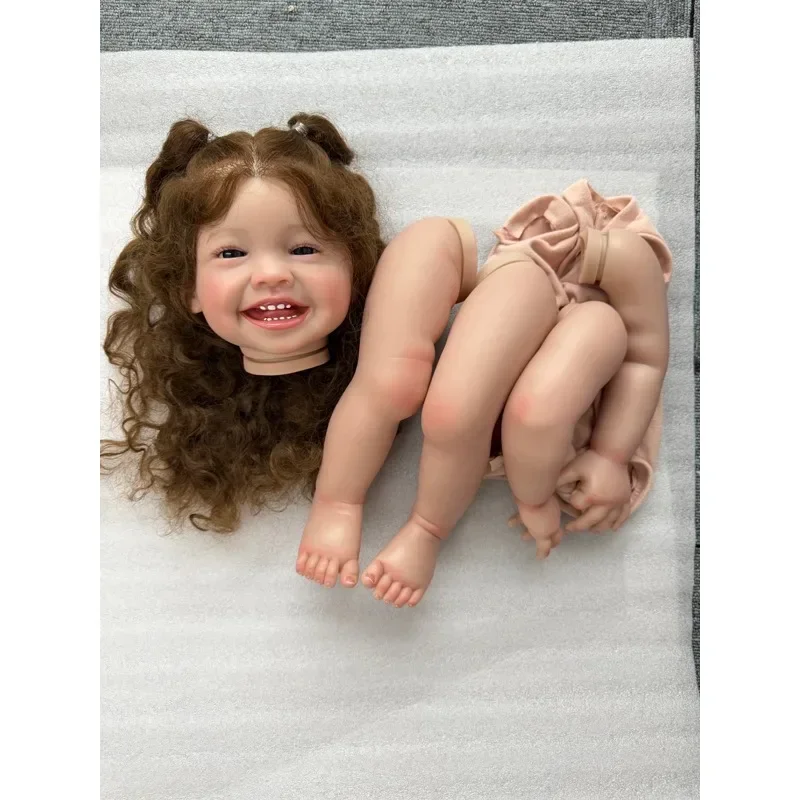 24inch Reborn Doll Kit Mila with Hand Root Hair Unfinished Reborn Doll kit Already Painted 3D Skin with Visible Veins Reborn Kit
