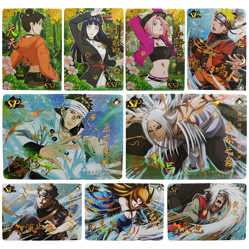 Anime NARUTO Rare SSP SP Refraction Foil Tenten Hyuga Hinata Haruno Sakura Toys for boys Collectible Cards Birthday Present