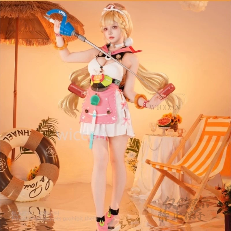 Gioco Anime ZZZ Alice Set completo di alta qualità Costume cosplay Abito sexy 90 cm Parrucche dorate Abiti femminili Donne Festa di Halloween Nuovo