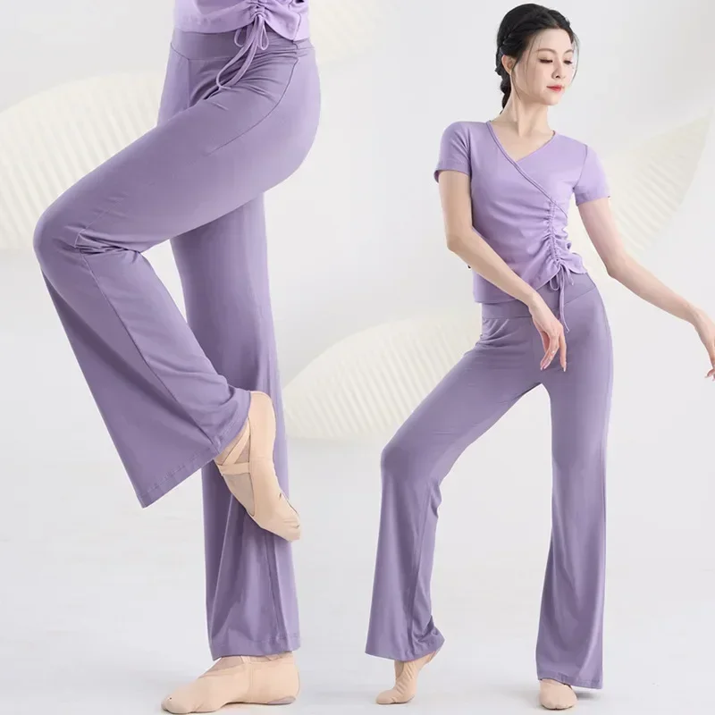 

Skinny and micro-straight dance pants practice clothing set Women's Modal classical body training clothes