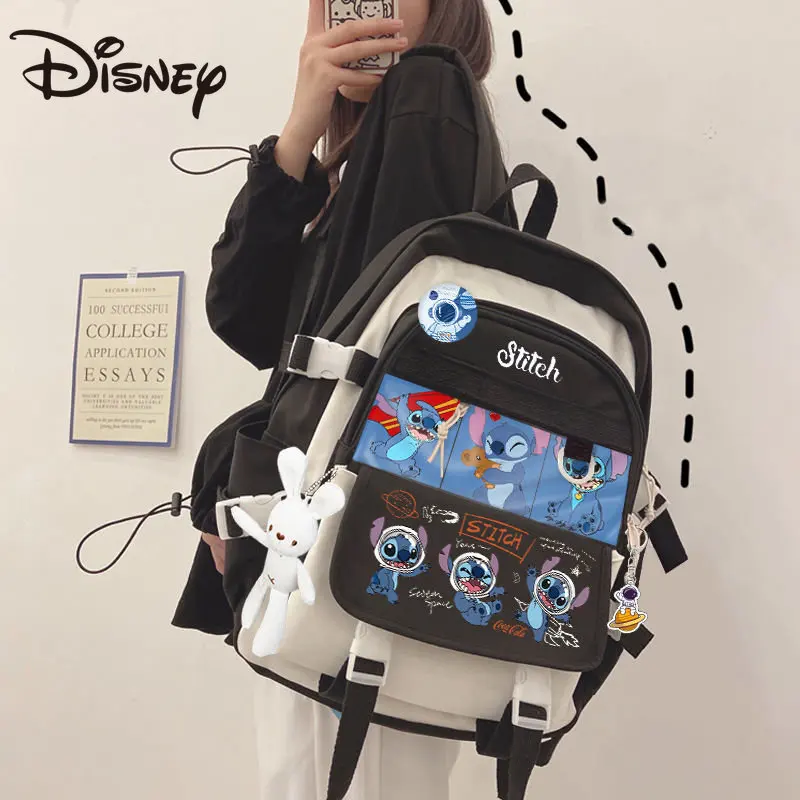 MINISO  Stitch Large-capacity Schoolbag Male and Female Students Interstellar Baby High School Student Backpack Cute Backpack