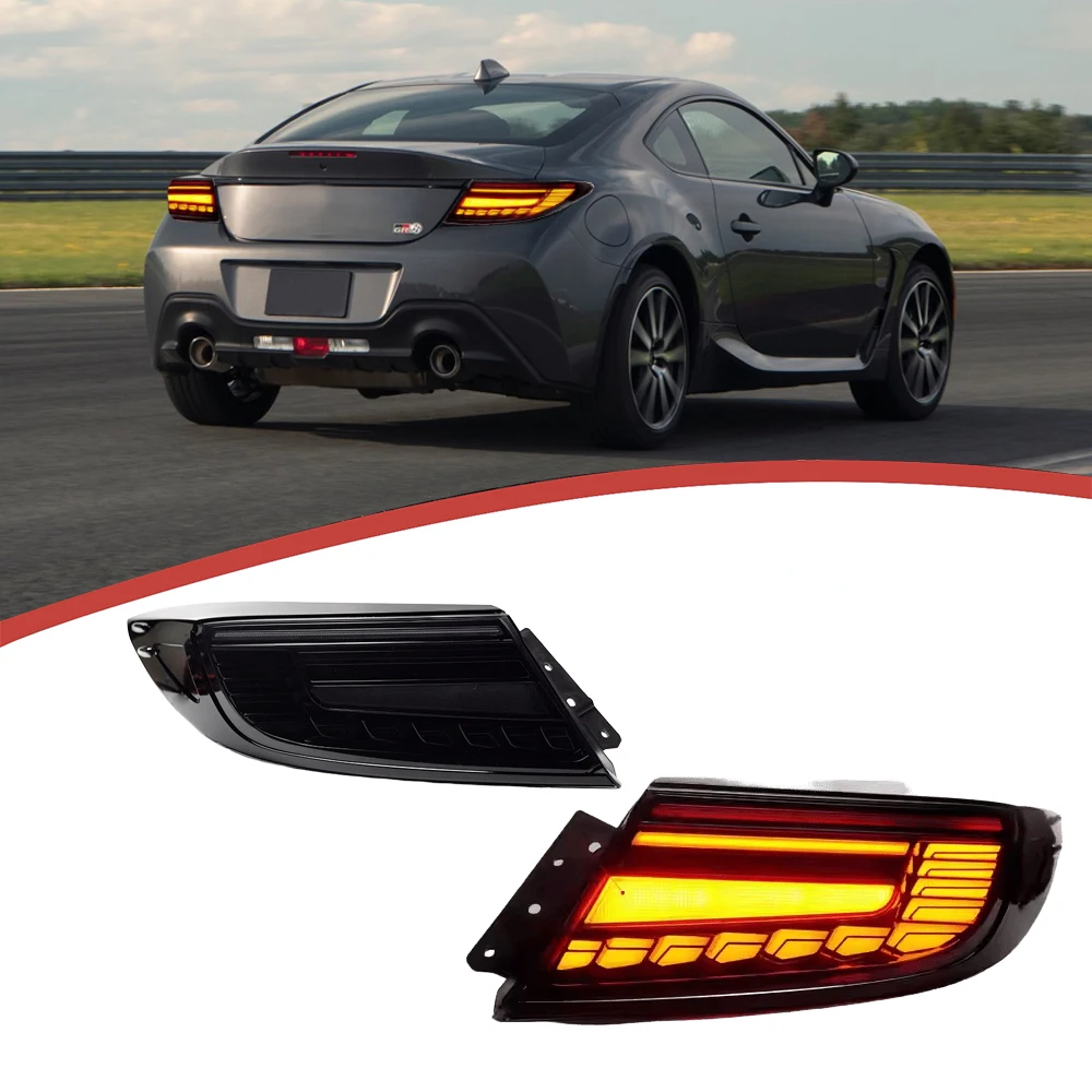 

DK Motion For Toyota 86 GR86 Subaru BRZ Full LED Tail Lights Rear Lamps With Clear Lens 2022 2023 2024