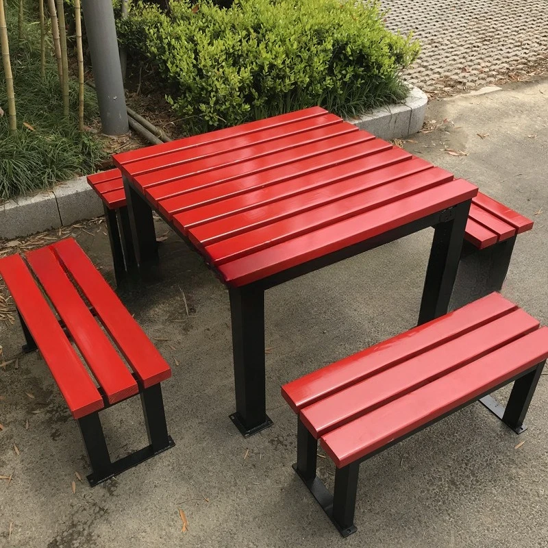 

Modern minimalist leisure tables and chairs, outdoor table and chair combination park dining table and chair belt