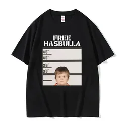 Funny Hasbulla Meme pattern T-shirt for women fashionable and casual oversized T-shirt short sleeved T-shirt street wear