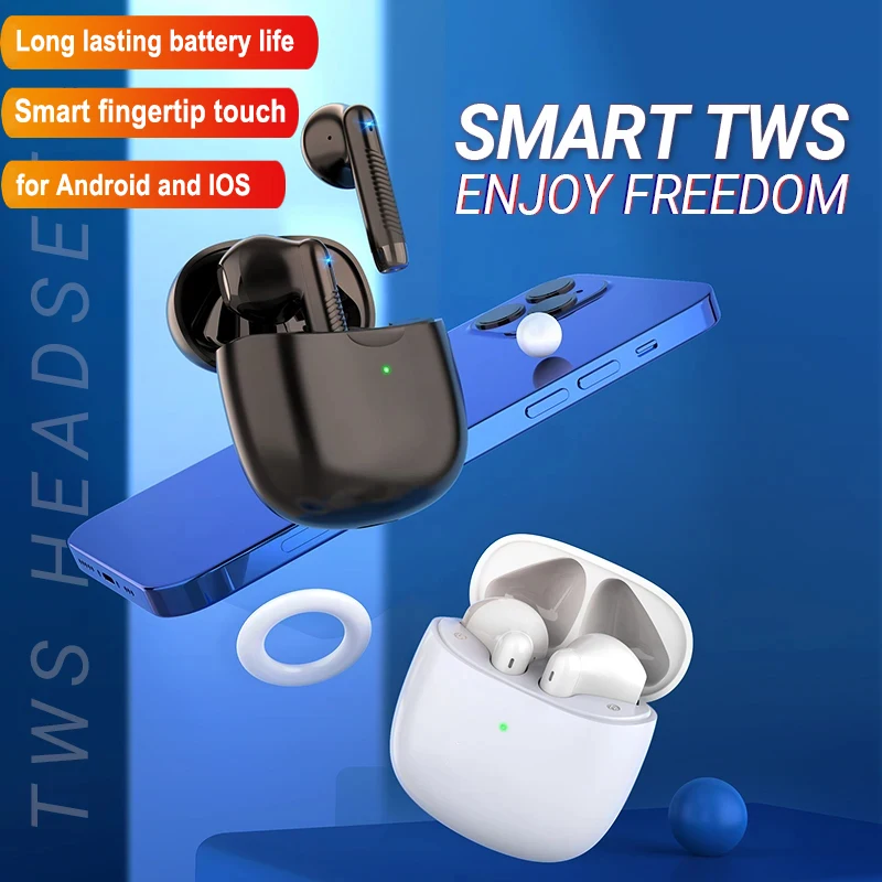 

true wireless headset with microphone BT 5.1 charging case box stereo sound TWS earphones earbuds mic touch control