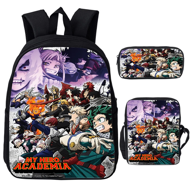 My Hero Academia 6 Backpack for Girls Boys Kids Anime School Bag 3 pcs/set Mochila Teenagers Travel Rucksack Children Backpacks