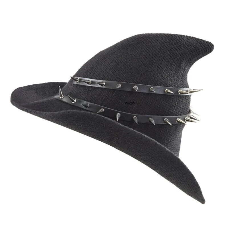 49MF Wool Witch Hat For Women Wizard Hat Witch Party Halloween Witch Hat Witches Hat