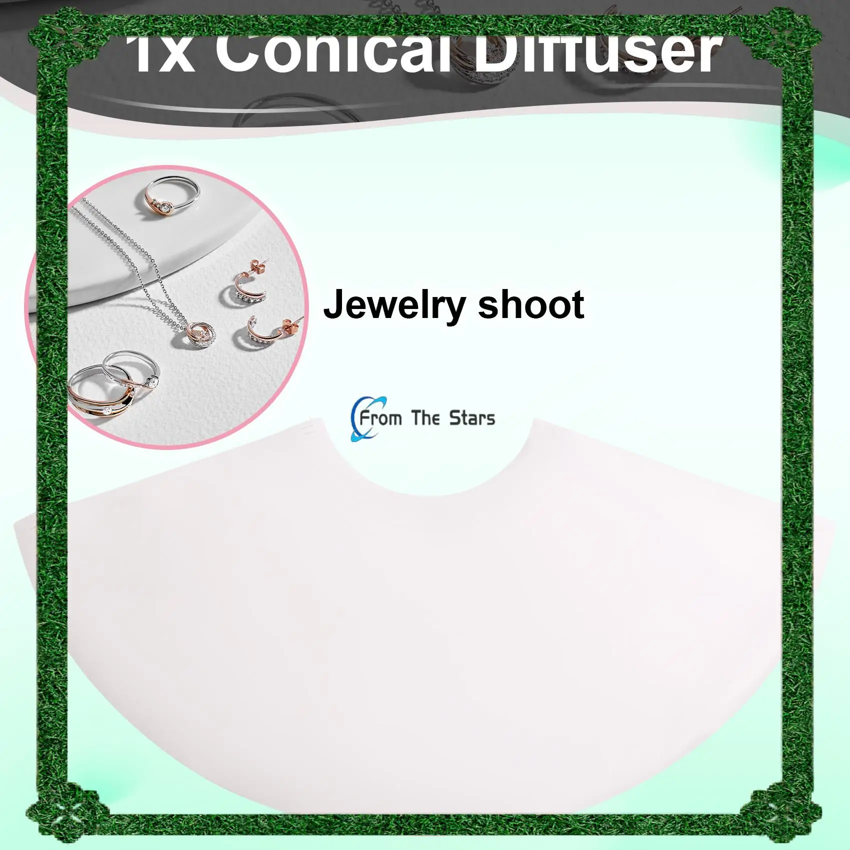 24-Hour Delivery Conical Diffuser Photography Accessories Light Softbox Portable Assembly Prop For Jewelry Product Spotlight Stu