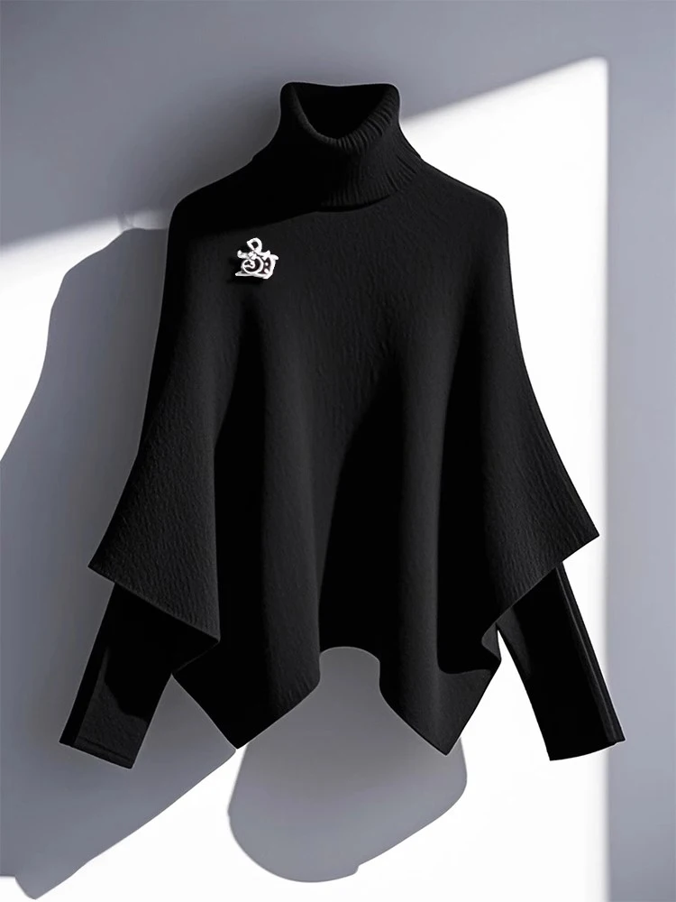 

Bla вязаный свитер с высоким воротником и капюшоном Ne, женский зимний облегающий топ с капюшоном, верхняя одежда, длинный цвет све