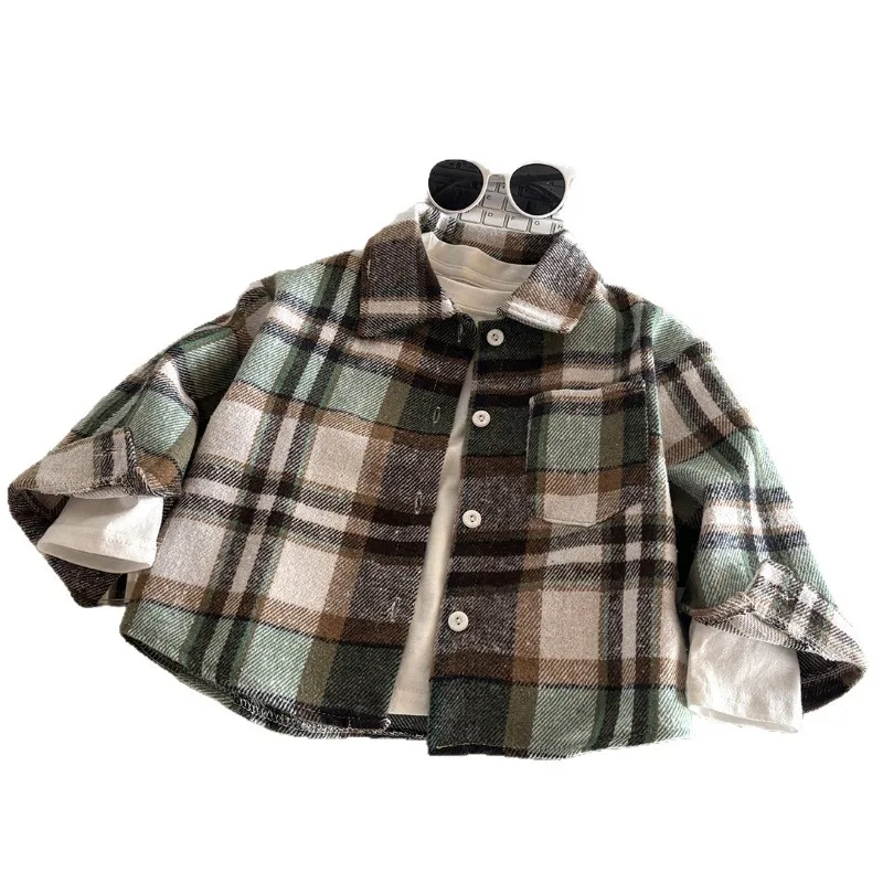 Kinder Jungen Hemd RAISE Herbst Kleinkind Baby Jungen Kariertes Langarm-Oberteil Retro Umlegekragen 2-10 Jahre Kinder Jungen T-Shirt Kleinkind Oberteil – Detail 5
